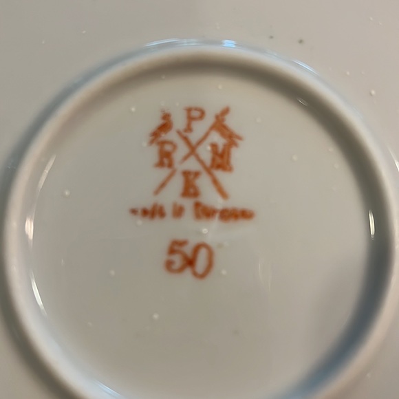 Vintage Shabby Chic Hand Painted Flowers on Handled Plate - Picture 9 of 9